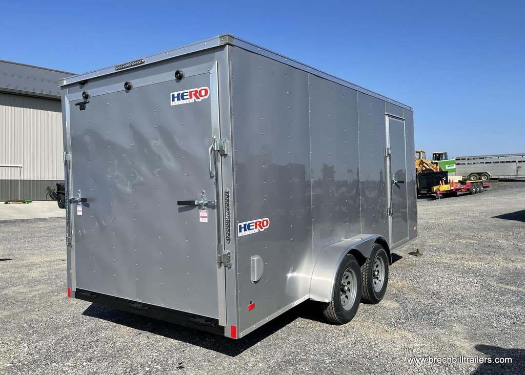 ENCLOSED BOX TRAILER FOR SALE silver