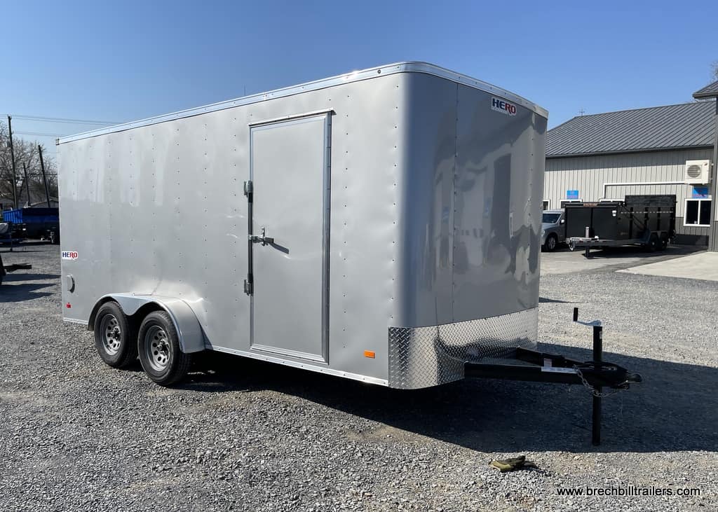 ENCLOSED BOX TRAILER FOR SALE silver