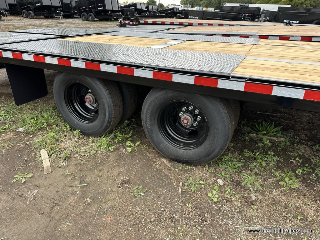Bwise HD Deck Over Gooseneck Equipment Trailer black wheels