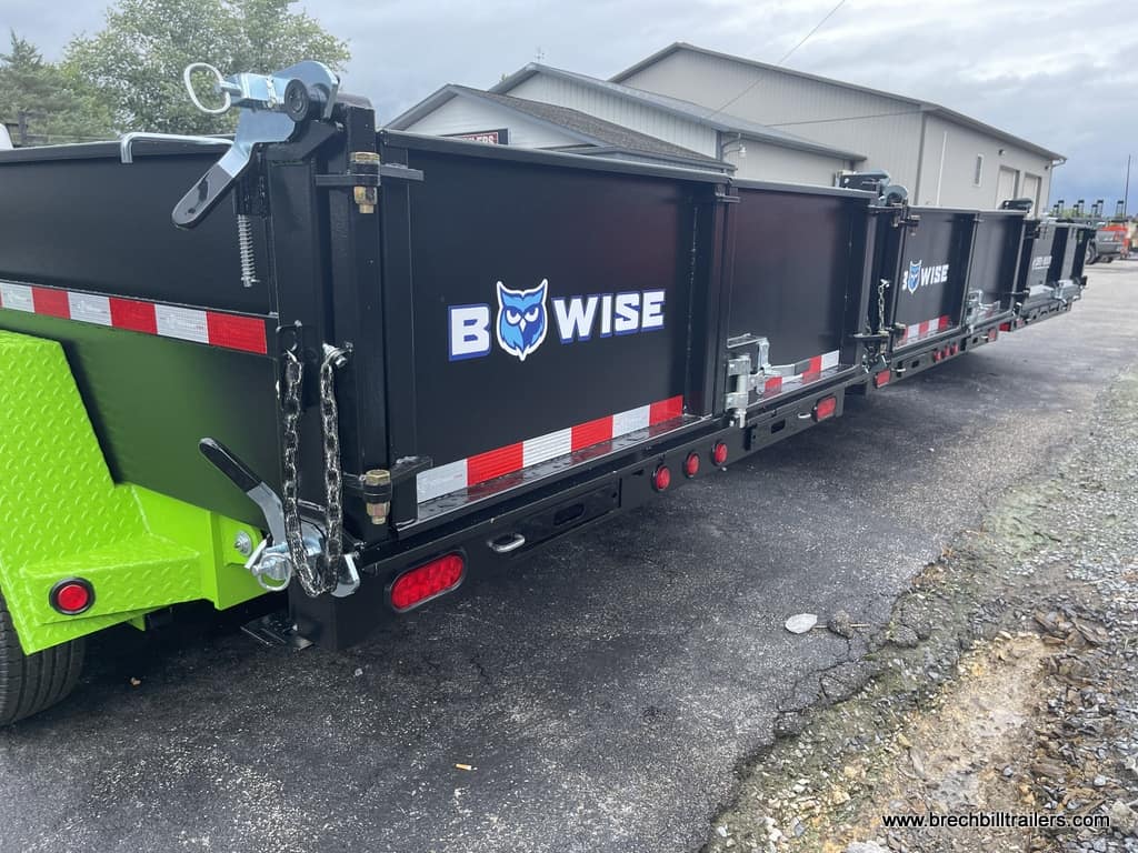 BWISE HTONE BLACK AND LIME GREED HEAVY DUTY BWISE DUMPING TRAILER