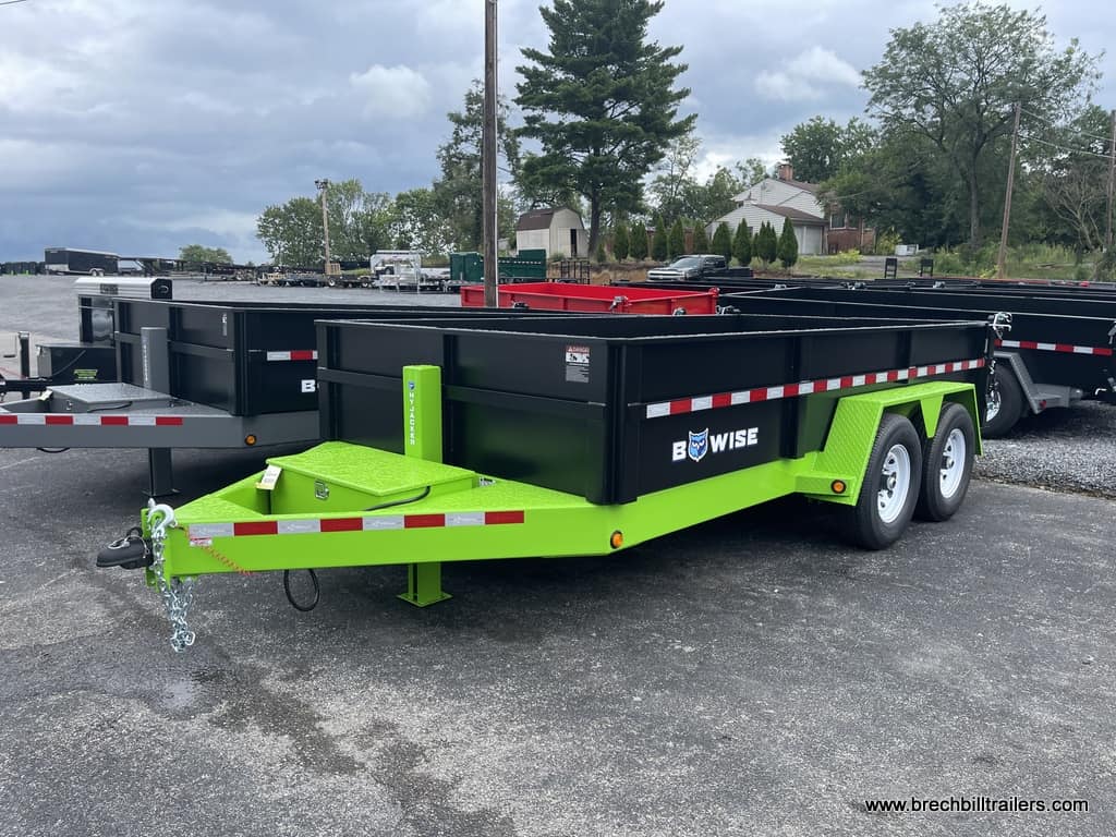 BWISE HTONE BLACK AND LIME GREED HEAVY DUTY BWISE DUMPING TRAILER