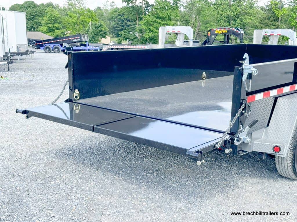 Bwise DLP 15.4K Heavy Duty Dump Trailer with back gate open