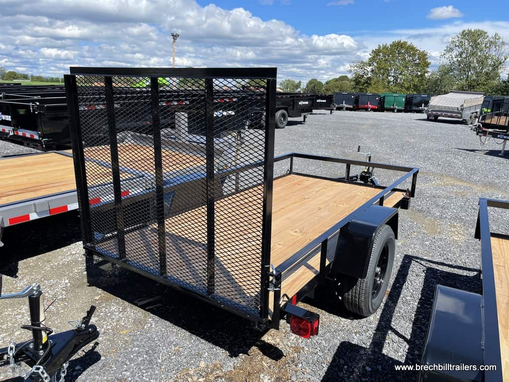 Small Bwise Utility Landscape Trailer with Wooden Deck and Landscape Mesh Gate Ramp