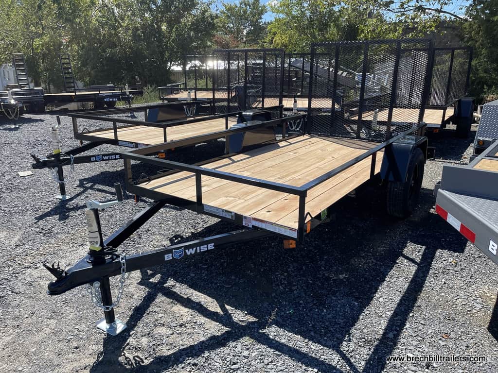 Small Bwise Utility Landscape Trailer with Wooden Deck and Landscape Mesh Gate Ramp