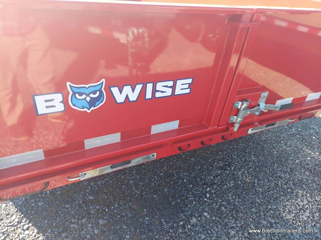 Bwise Dump Trailer 7'x14'x15.4K - Red - Htone Black 1