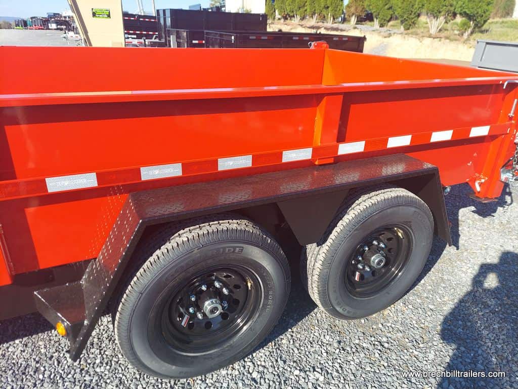 Bwise Dump Trailer 7'x14'x15.4K - Red - Htone Black 1