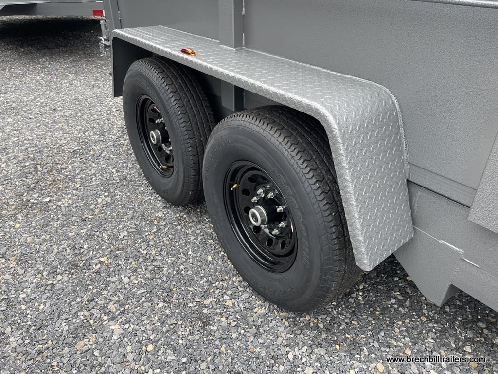 HEAVY DUTY 7X12 DUMP TRAILER WITH COMBO GATE, RAMPS, 8K JACK