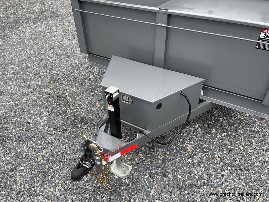 HEAVY DUTY 7X12 DUMP TRAILER WITH COMBO GATE, RAMPS, 8K JACK