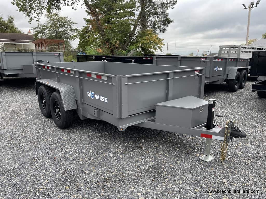 HEAVY DUTY 7X12 DUMP TRAILER WITH COMBO GATE, RAMPS, 8K JACK
