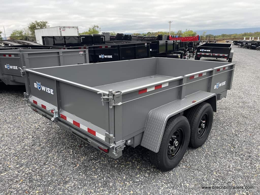 HEAVY DUTY 7X12 DUMP TRAILER WITH COMBO GATE, RAMPS, 8K JACK
