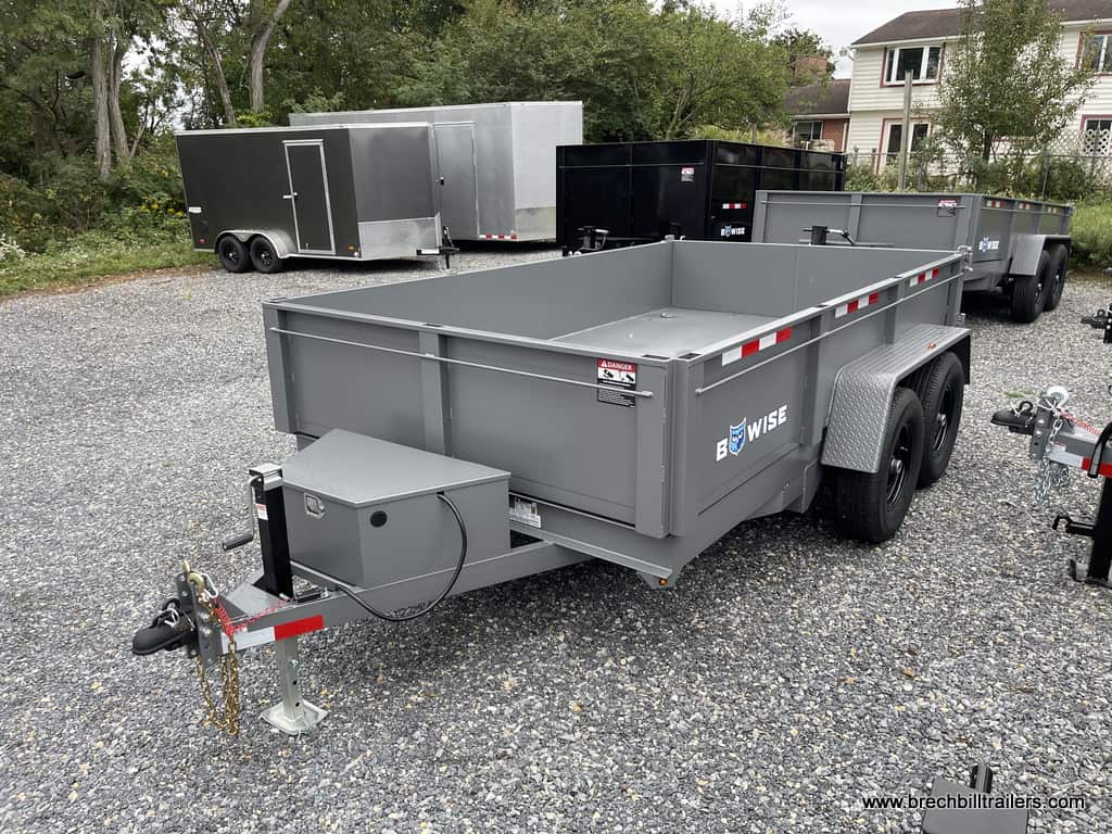 HEAVY DUTY 7X12 DUMP TRAILER WITH COMBO GATE, RAMPS, 8K JACK
