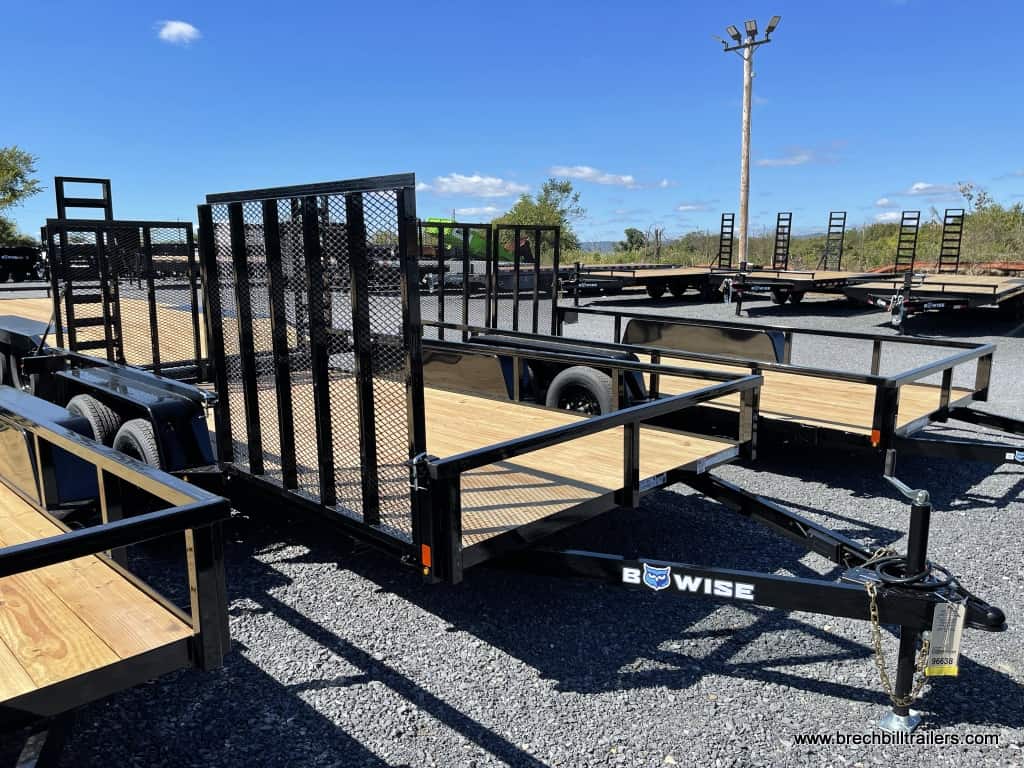 BWISE LANDSCAPE UTILITY TRAILER FOR SALE WITH FOLD DOWN SIDE GATE RAMP