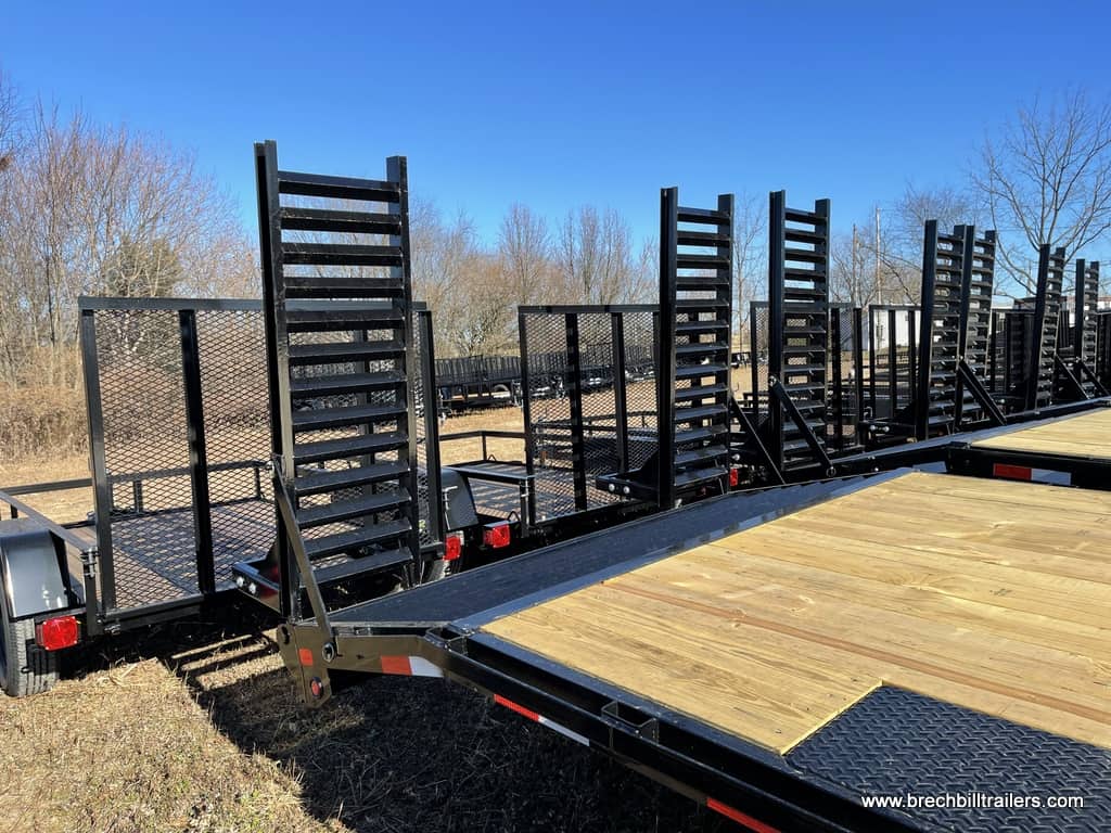 Black deck over equipment trailer for sale