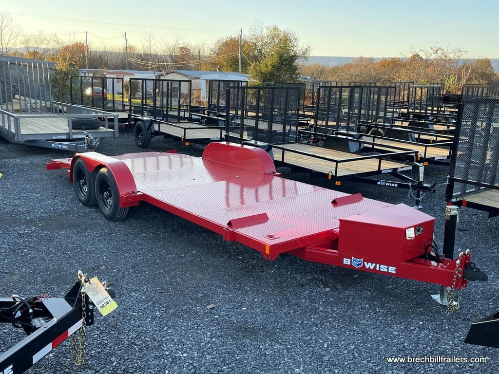 BRIGHT RED BWISE LOW PRO CAR HAULER TRAILER FOR SALE