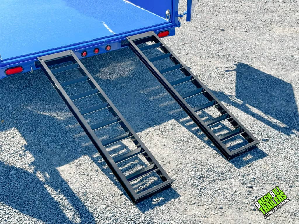 Ramps on a Bwise DLP HD dump trailer