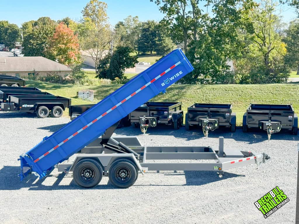 Bwise DLP Heavy Duty Dump Trailer in the dump position