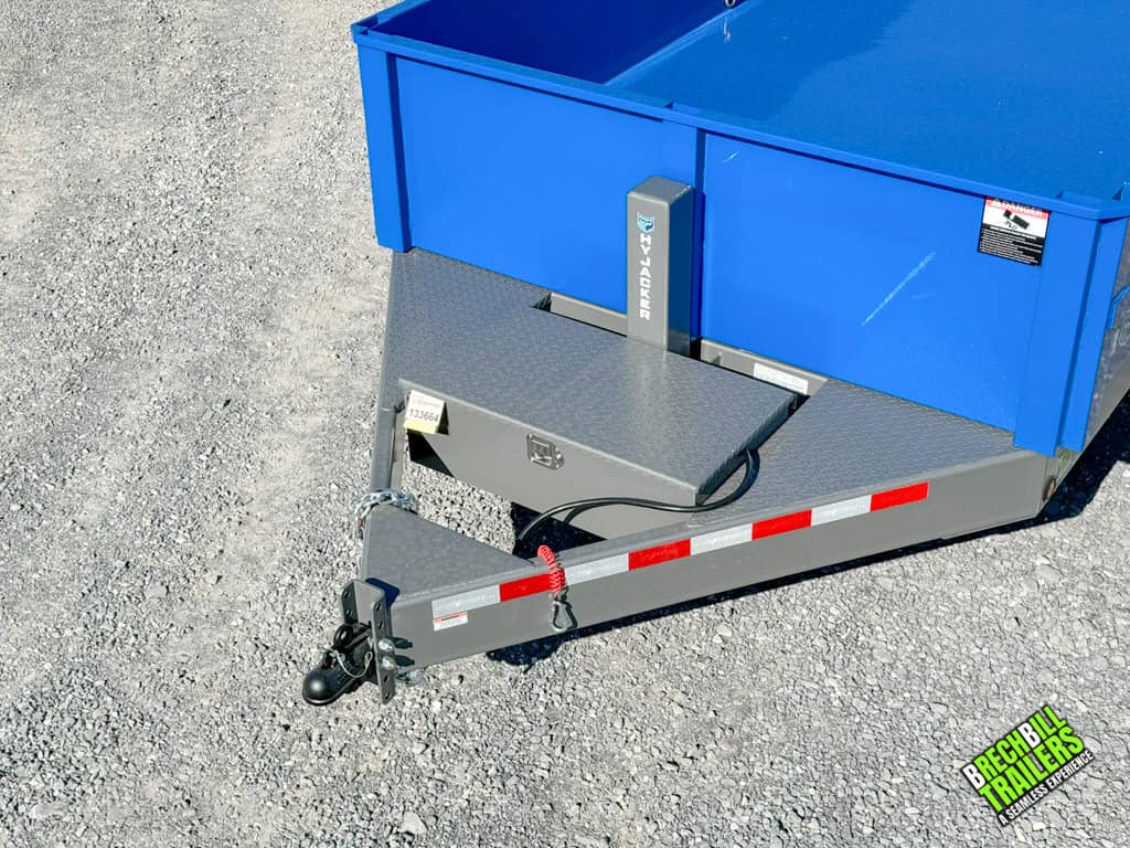 Front view of the Bwise DLP Heavy Duty Dump Trailer