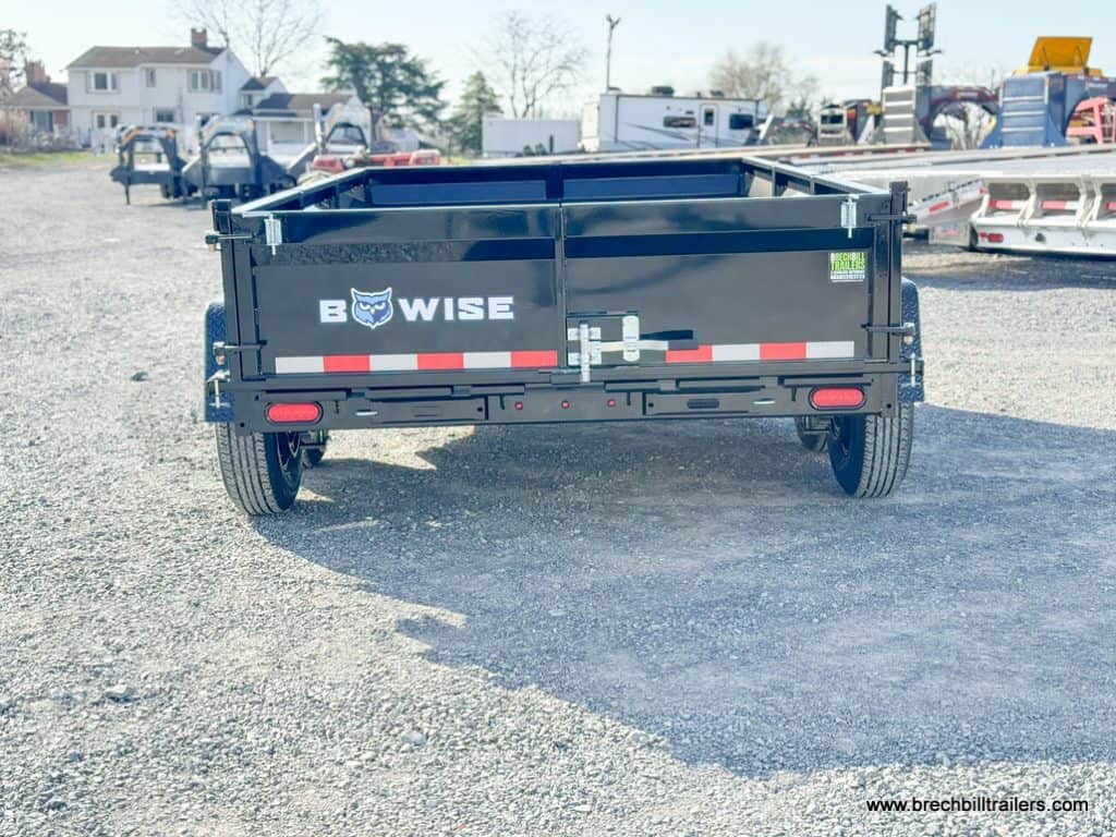 Back of a Bwise LP LE 12K Low Pro Dump Trailer