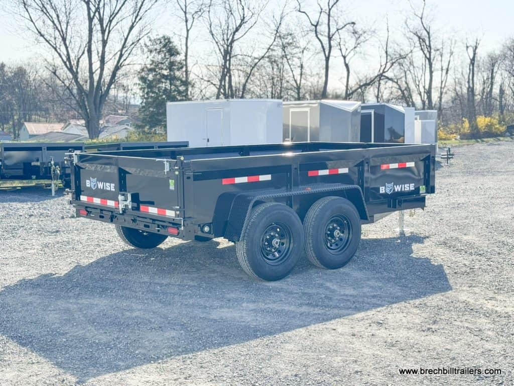 Side view of the Bwise LP LE 12K Low Pro Dump Trailer