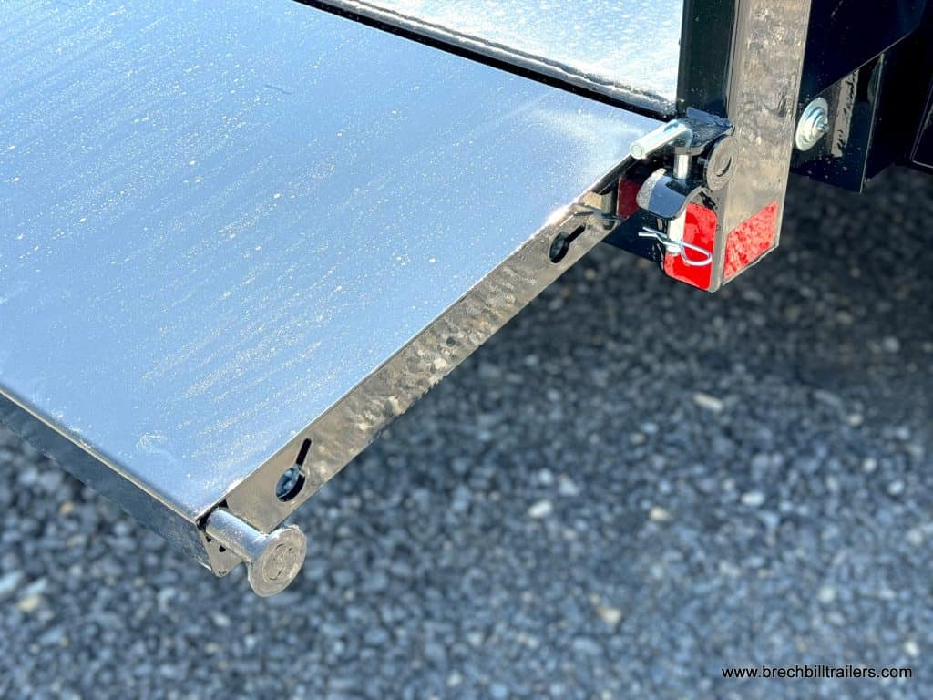Closeup of the Bwise light duty dump trailer.