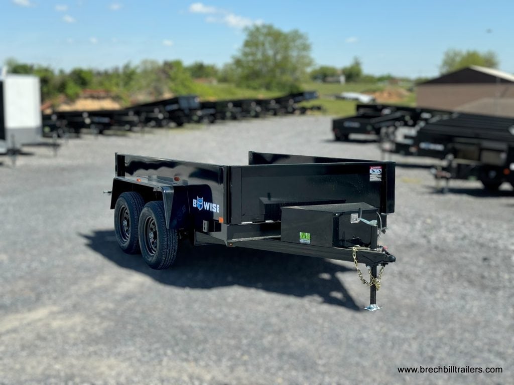 Front of the Bwise Light Duty 10K Dump Trailer