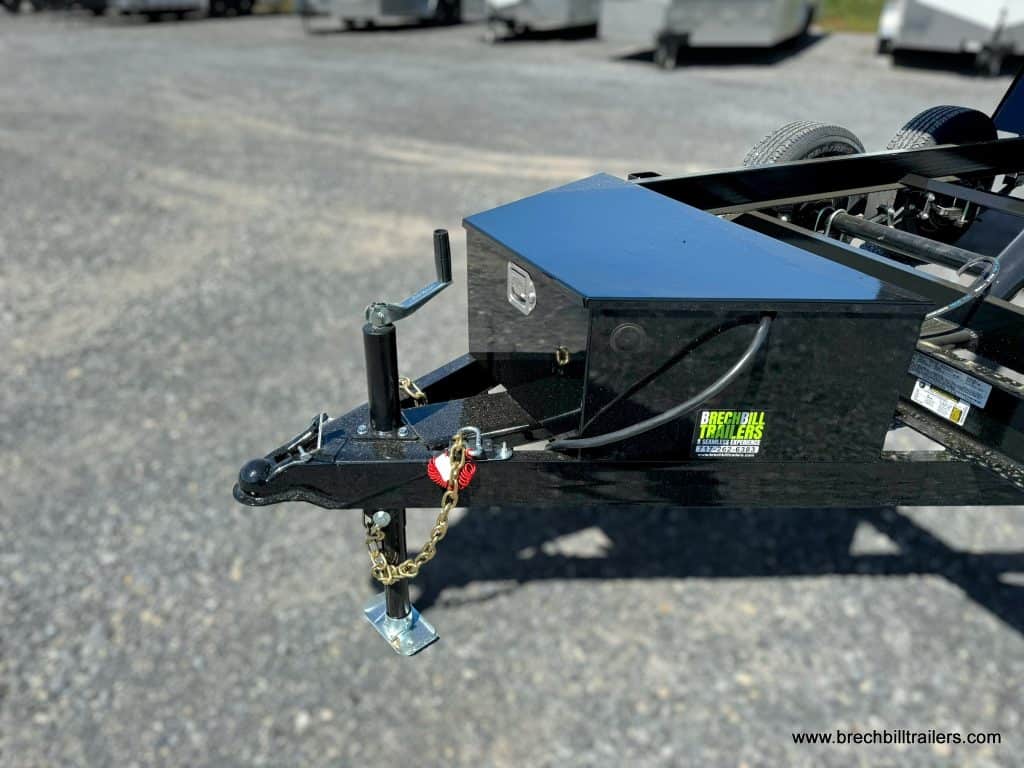 Toolbox mounted on the front of the trailer.