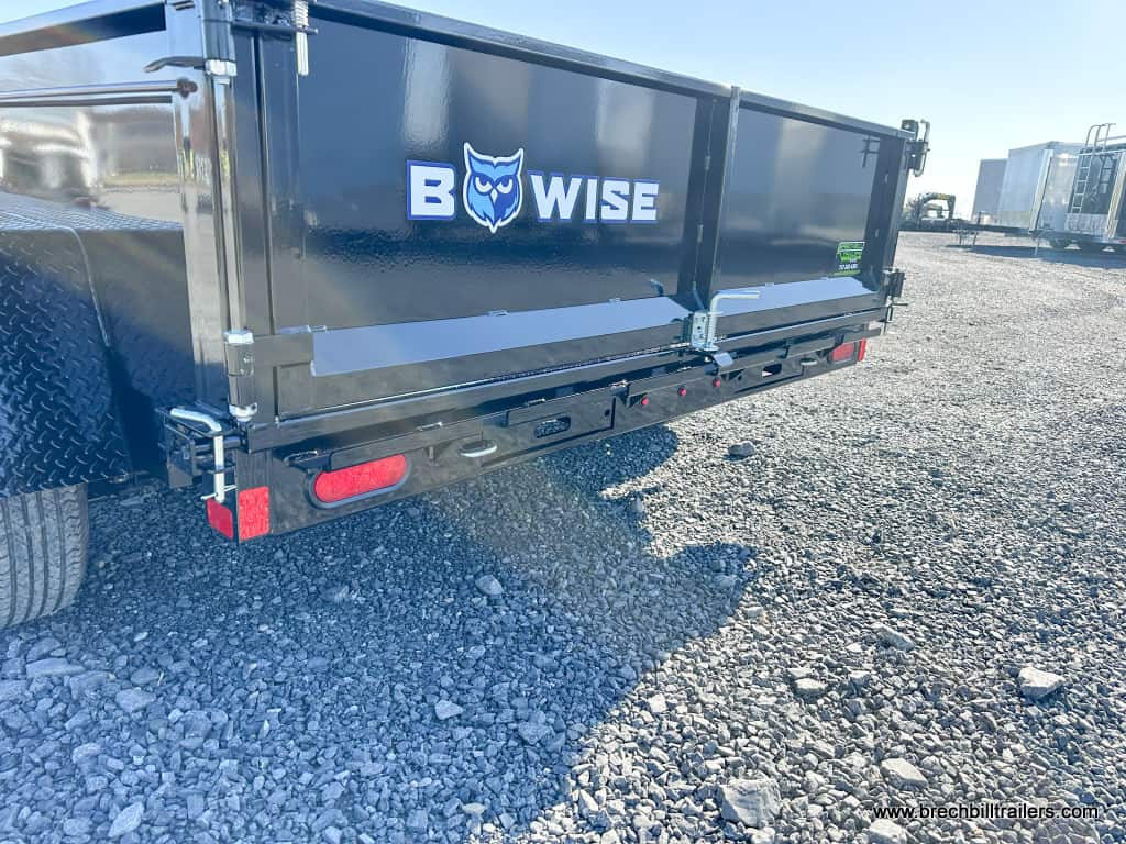 Back gate on the Bwise dump trailer.