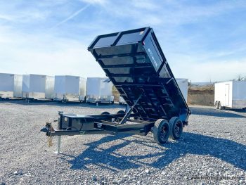 Trailer on display in the yard.