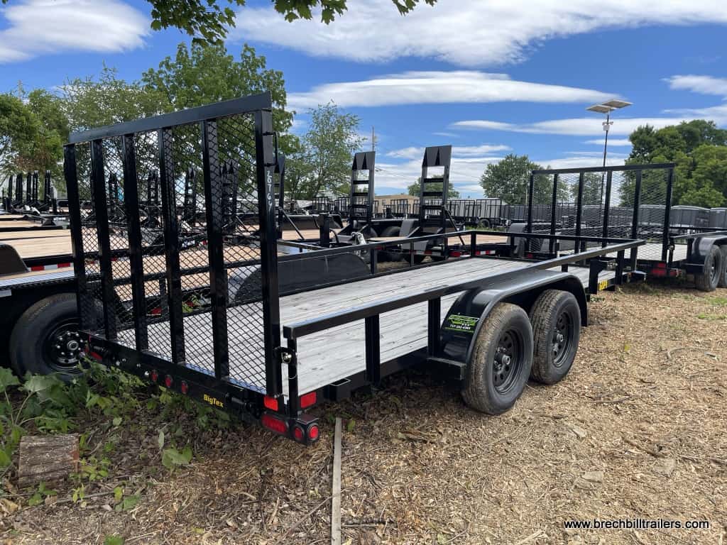 BigTex Tandem Axle Pipe Top Utility Trailer - Black Steel Frame
