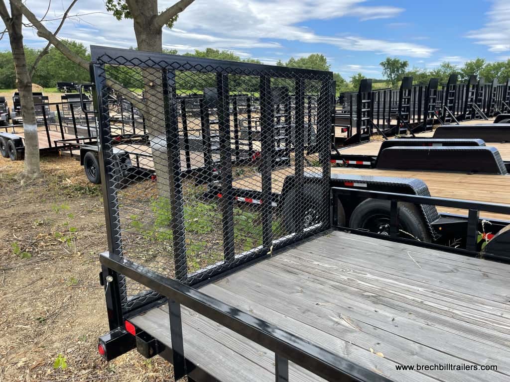 Big Tex 60PI Tandem Axle Pipe Top Utility Trailer 6'x14'x6K (60PI-14BK4RG2B) BLACK, RAMP GATE