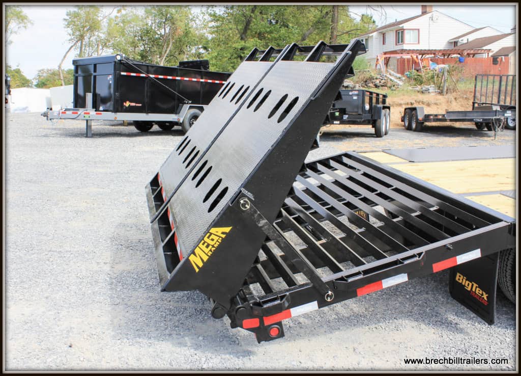 BigTex Trailers Dovetail with Mega Ramps Rear Tandem Dual