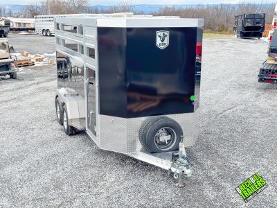EBY '38 Special Bumper Hitch Aluminum Livestock Trailer 16' x 6'6" x 7' ('38 Special 16' x 6'6" x 7'0" BH) Black