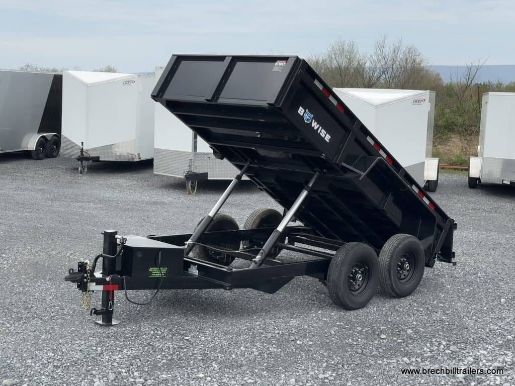A new Bwise LPHD 7x12 Heavy Duty Low Pro Dump Trailer