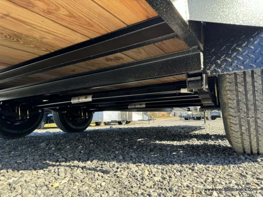 Axles on a new Bwise 10K Low Pro Equipment Trailer