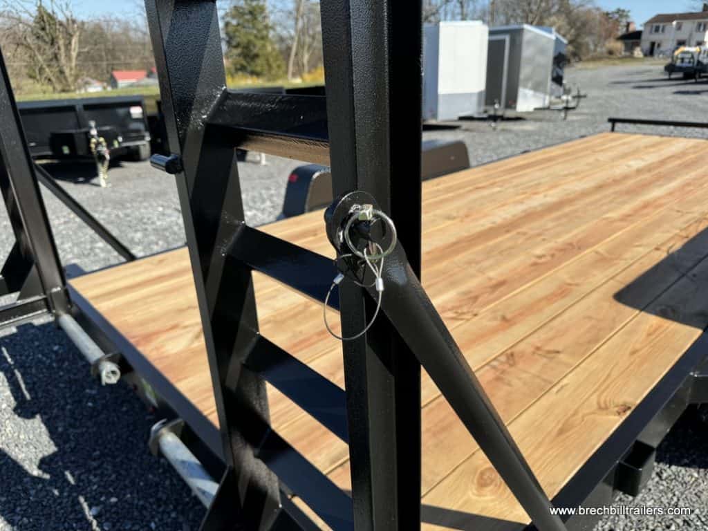 Ramps locked up in the Bwise 10K Low Pro Equipment Trailer