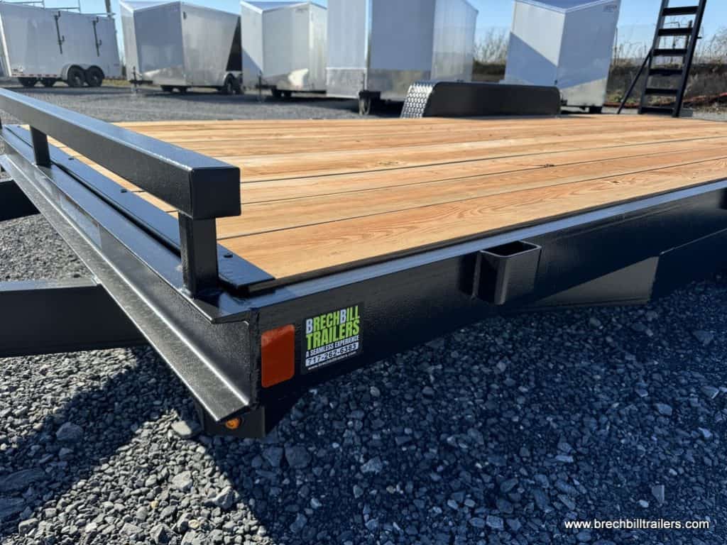 The wood deck on the Bwise equipment trailer.