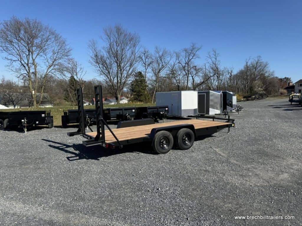 A side view of the Bwise 10K Low Pro Equipment Trailer