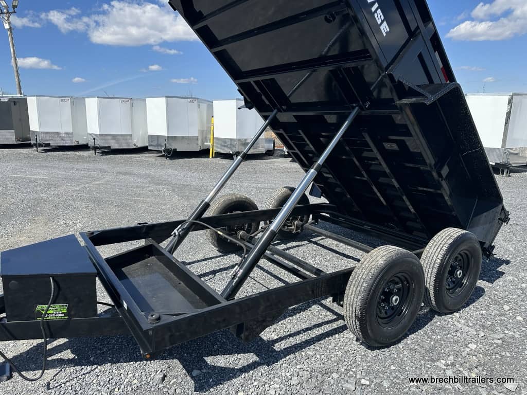 Trailer in the dump position.