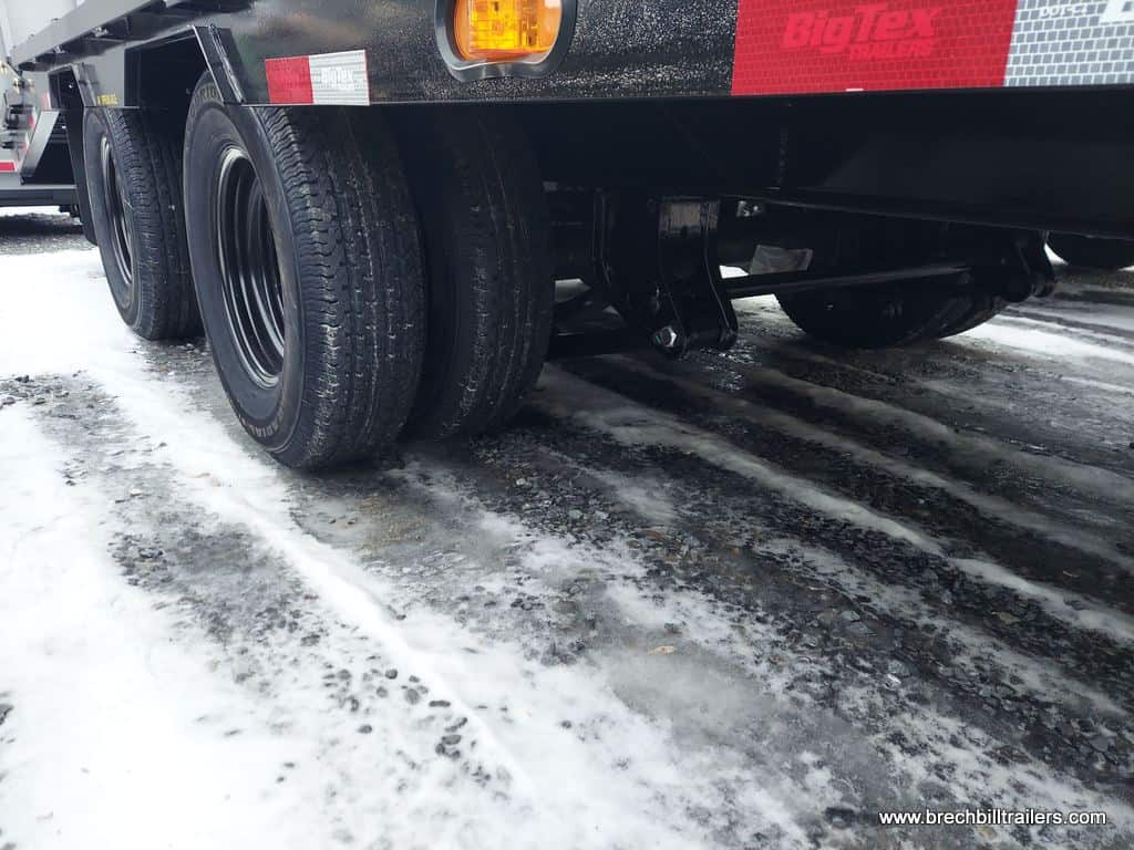 heavy duty big black deck over gooseneck equipment flat deck trailer