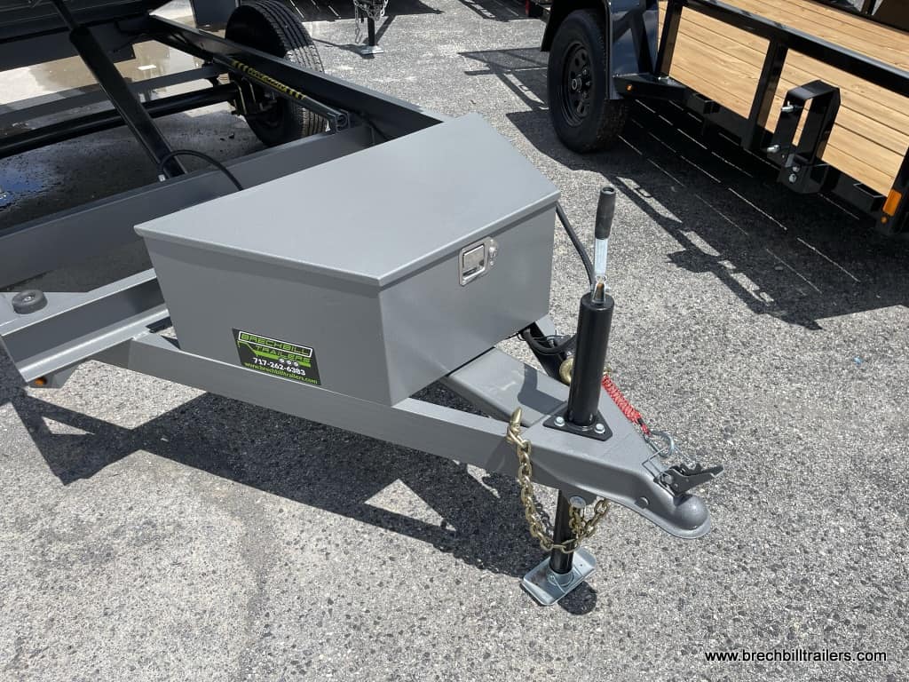 The toolbox mounted on the front of the Bwise DTR510LP-5 trailer