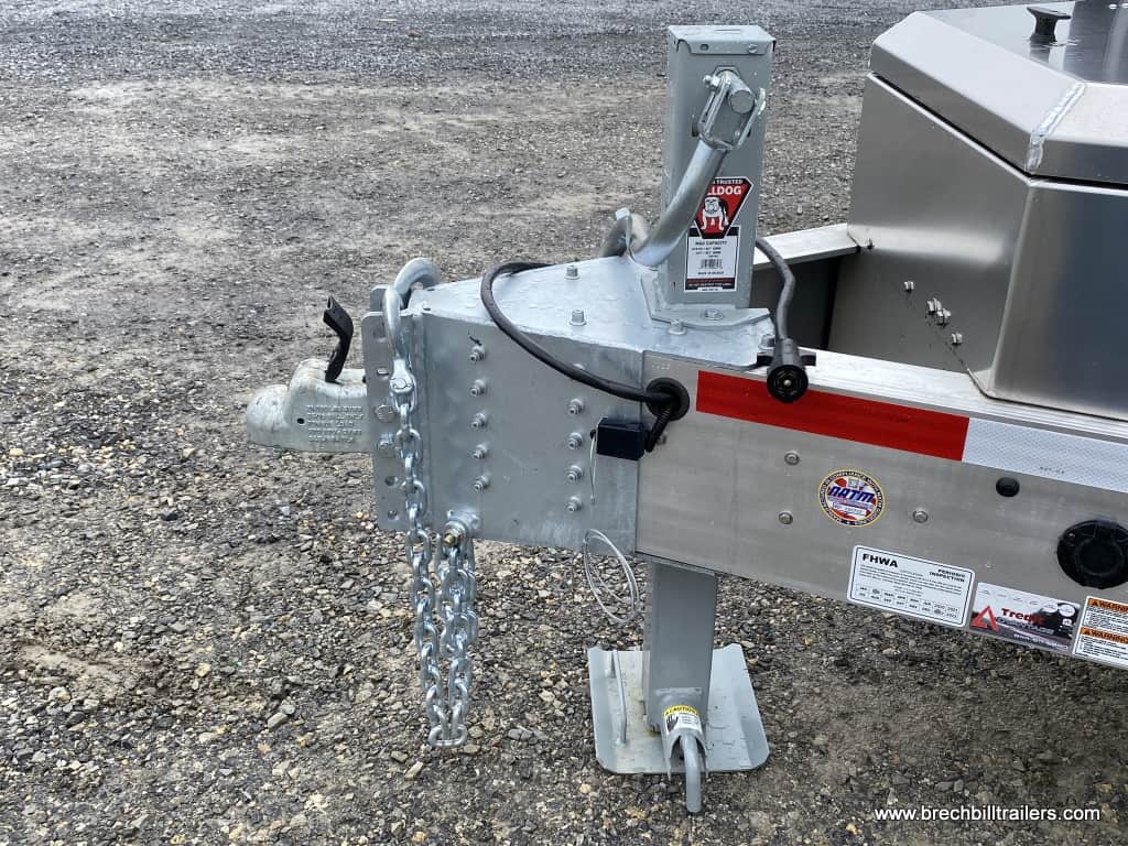 LARGE HEAVY DUTY ALL ALUMINUM DUMP TRAILER WITH HIGH SIDES AND ALUMINUM WHEELS