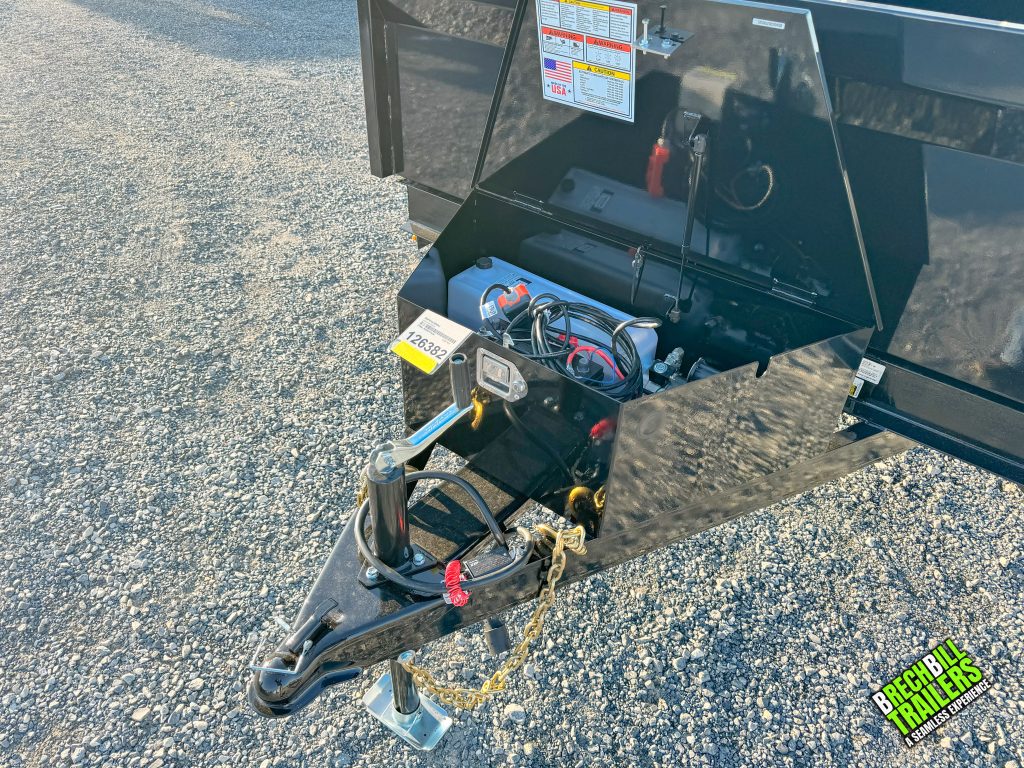 Battery and hydraulic pump box area