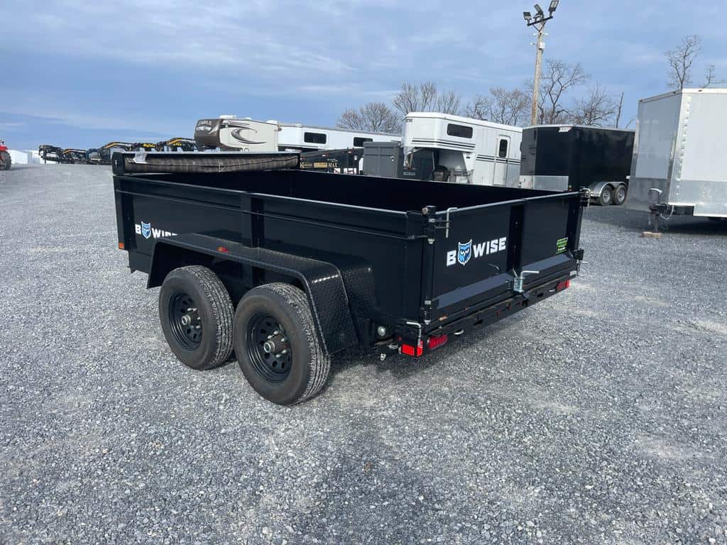 A black Bwise LP LE Low Pro Dump Trailer for sale