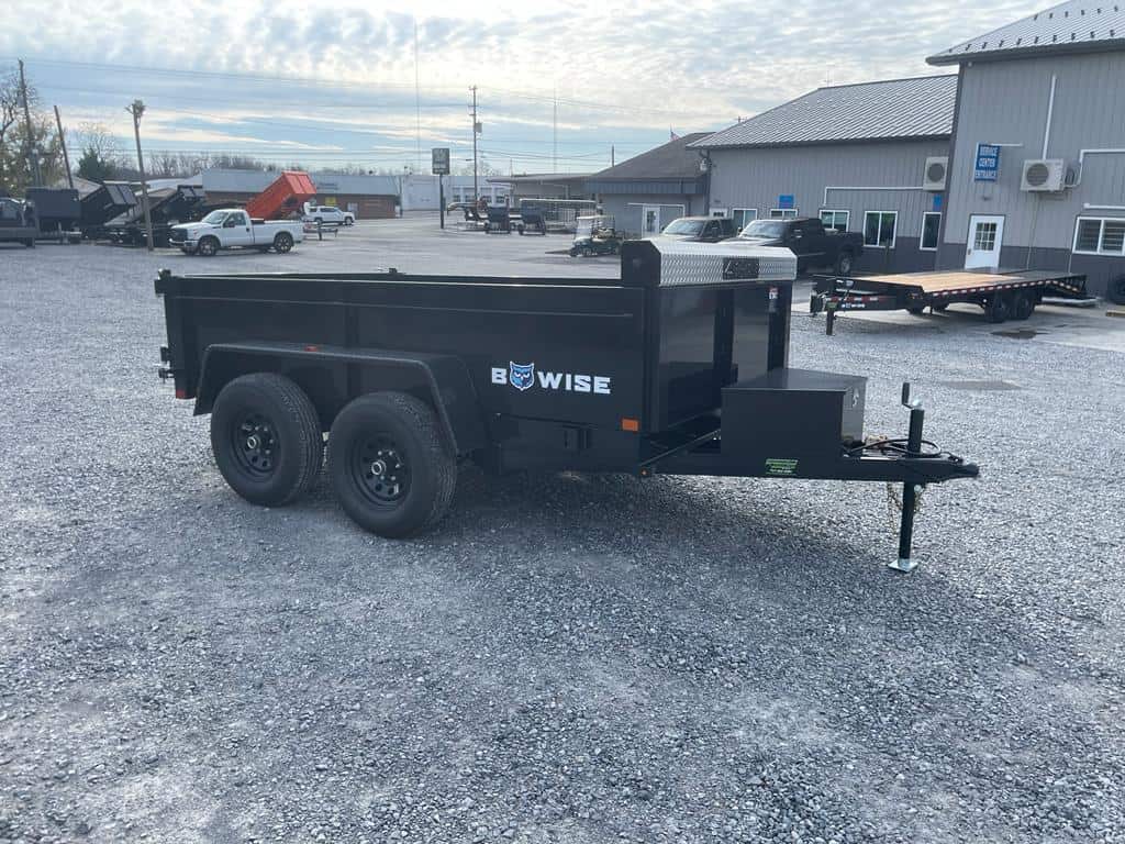 Bwise LP LE Low Pro Dump Trailer for sale in the parking lot