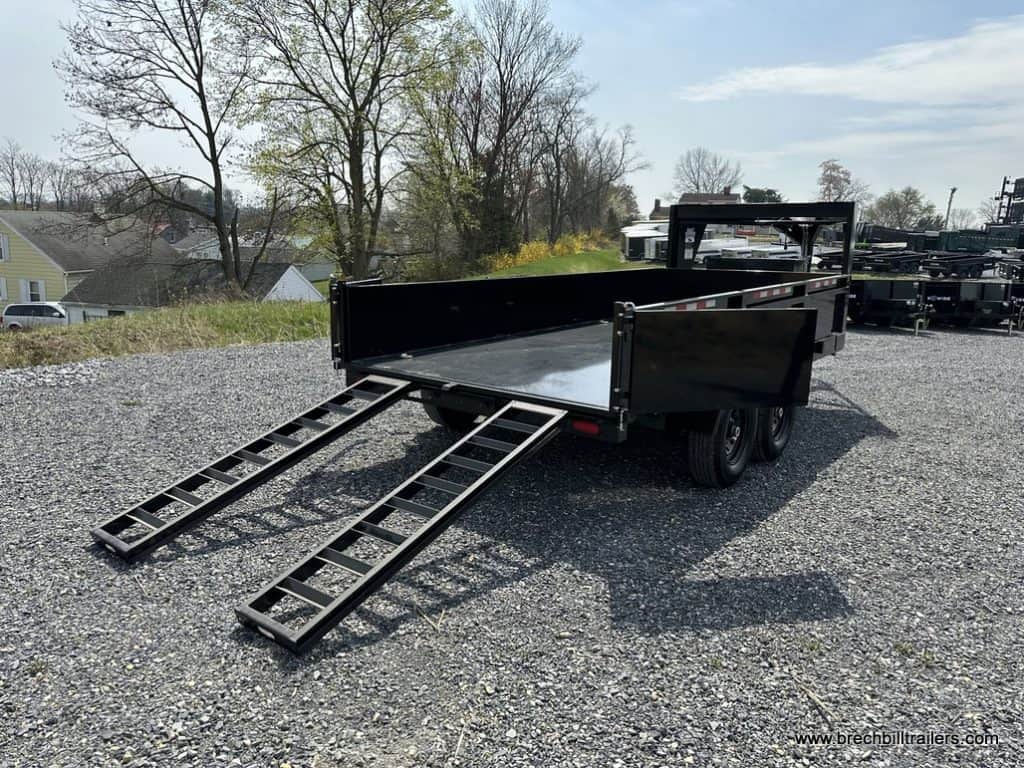 Bwise LPHD 14K Gooseneck Low Pro Dump Trailer with slide out ramps
