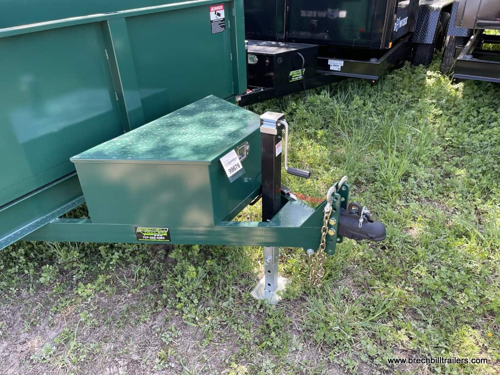 Bwise LP LE Low Pro Dump Trailer 7'x12'x10K (DT712LP-LE-10) DARK GREEN, SILVER MOD WHEELS