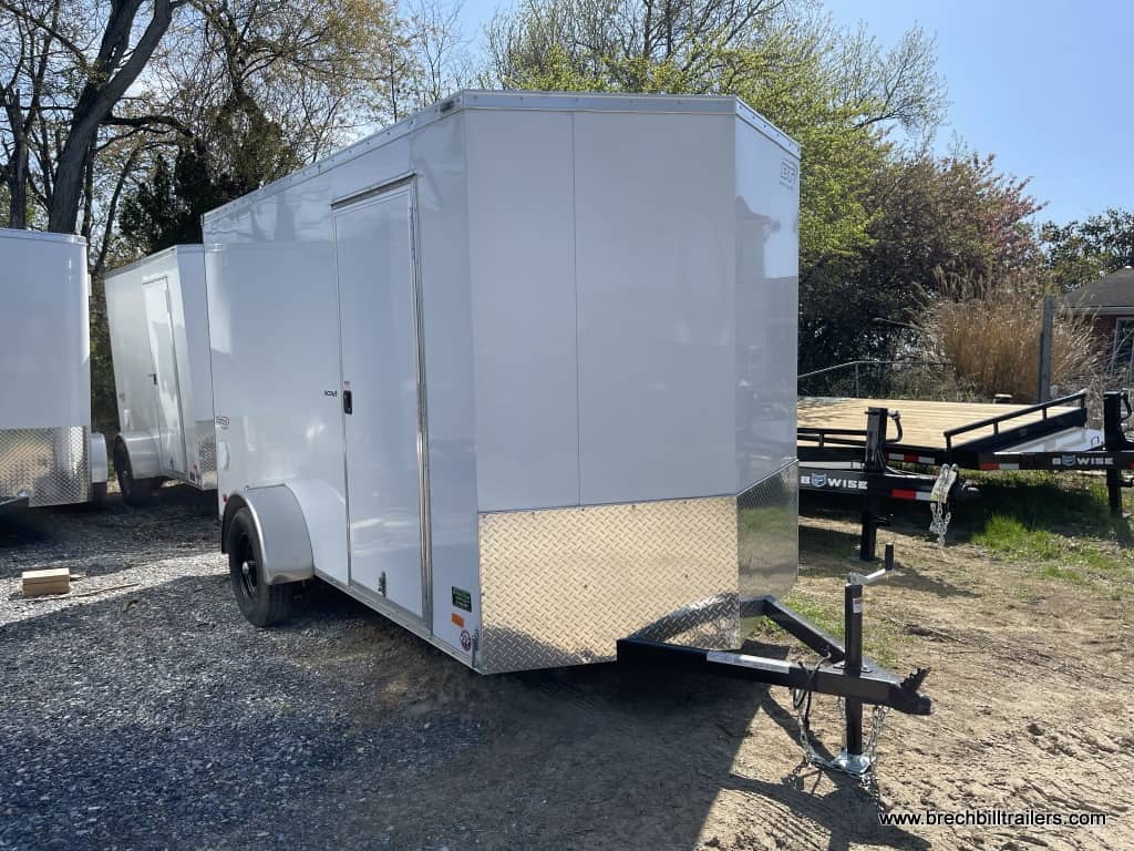 WHITE ENCLOSED CARGO TRAILER