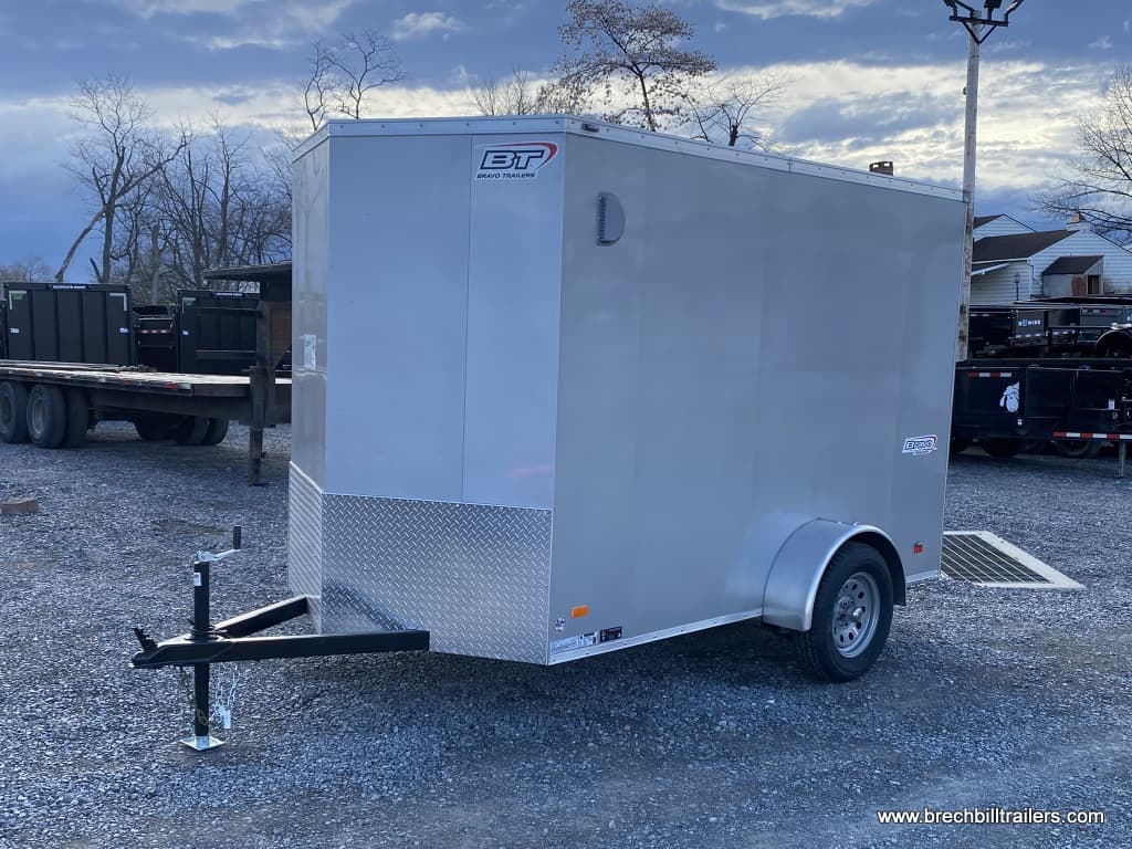 SMALL ENCLOSED CARGO HAULER TRAILER SILVER GRAY
