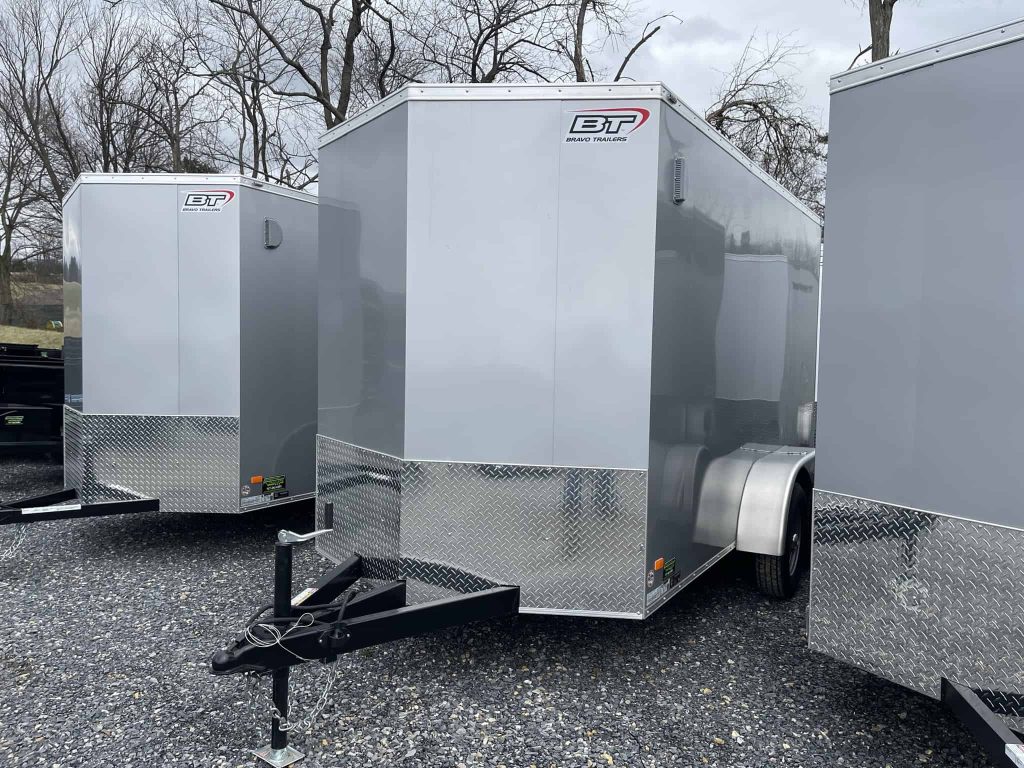 ENCLOSED CARGO HAULER TRAILER SILVER
