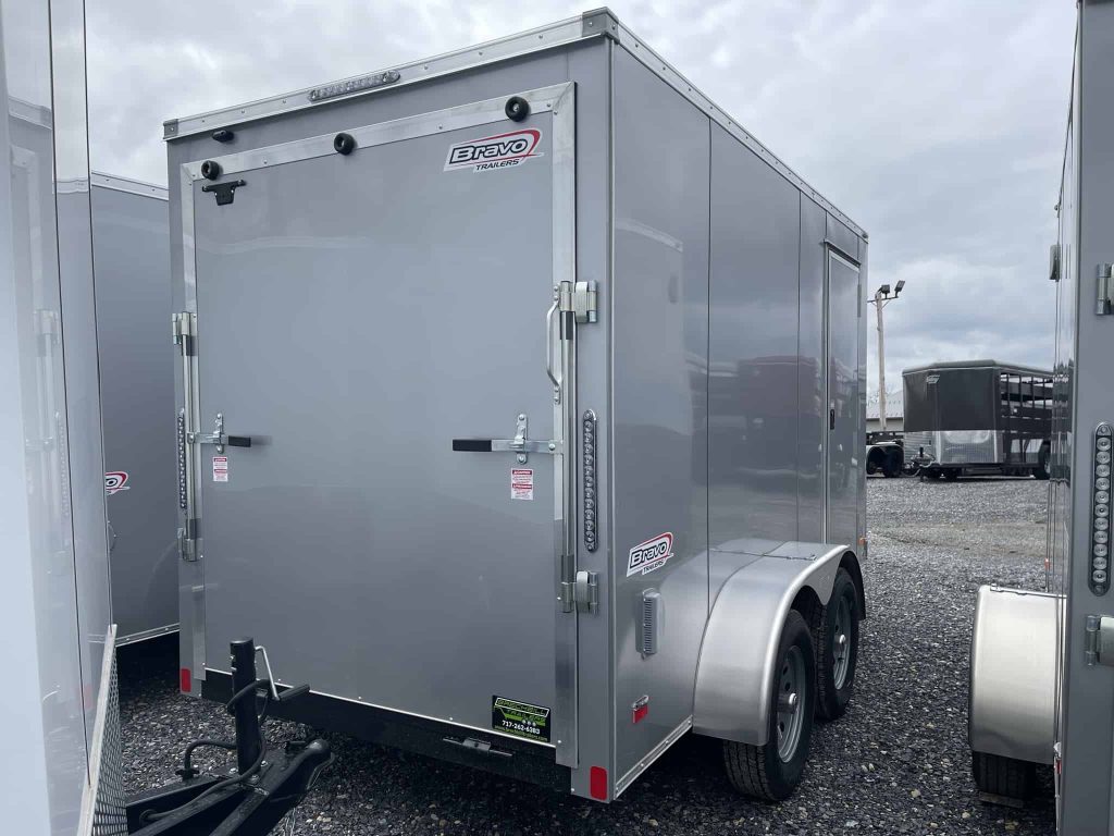 ENCLOSED CARGO HAULER TRAILER SILVER